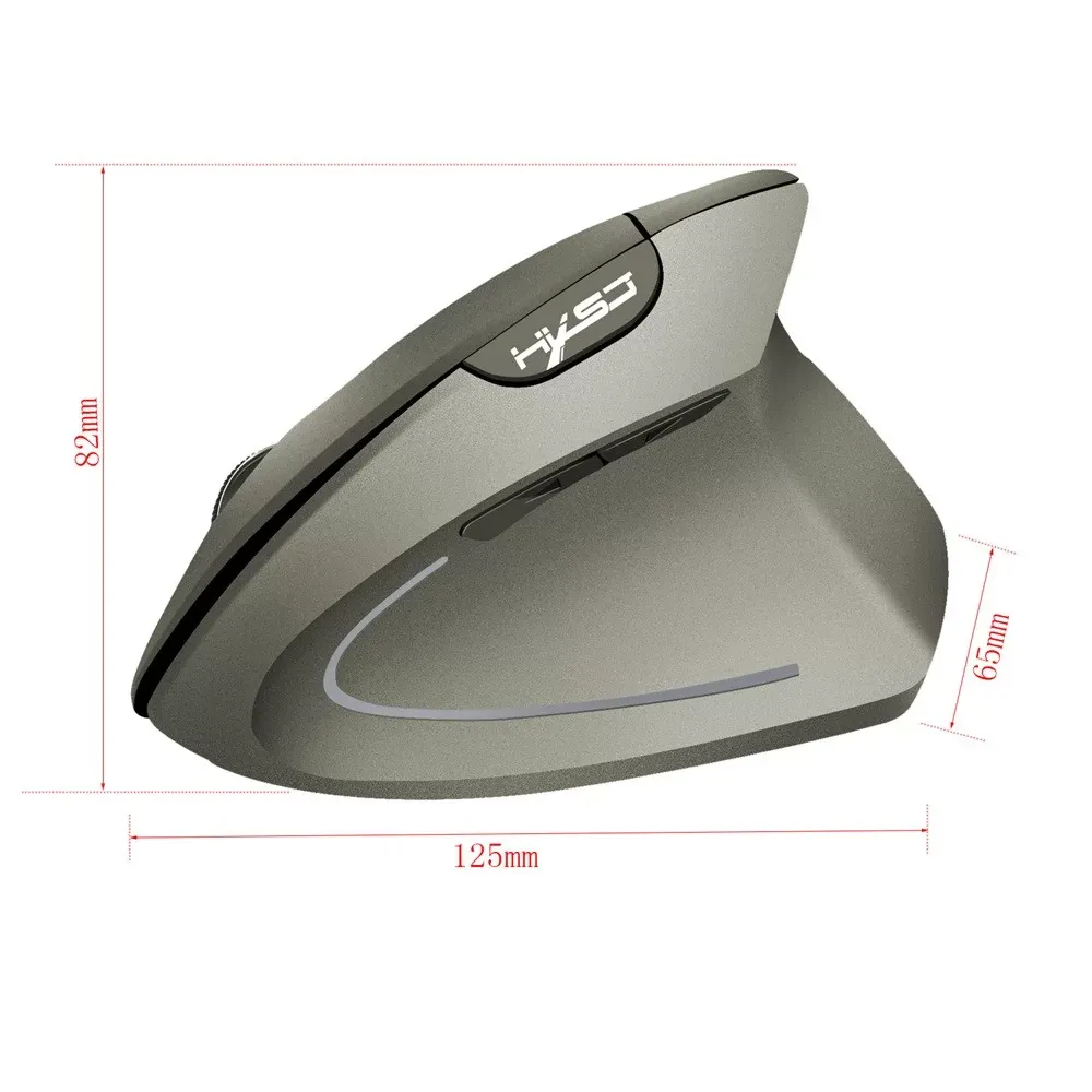 Wireless Mouse 2.4GHz Game Ergonomic Design Vertical Mouse 2400DPI USB Mice Portable Ergonomic Computer Silent PC Desktop