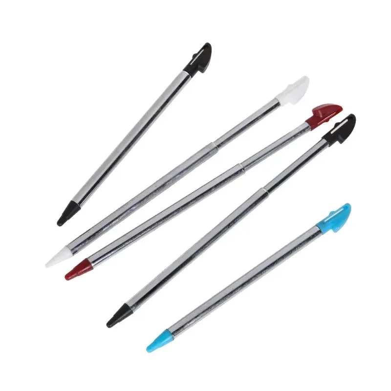 5Pcs Colors Metal Retractable Stylus Touch Pen For Ninendo 3DS XL N3DS LL US High Quality Games Accessories New Arrival