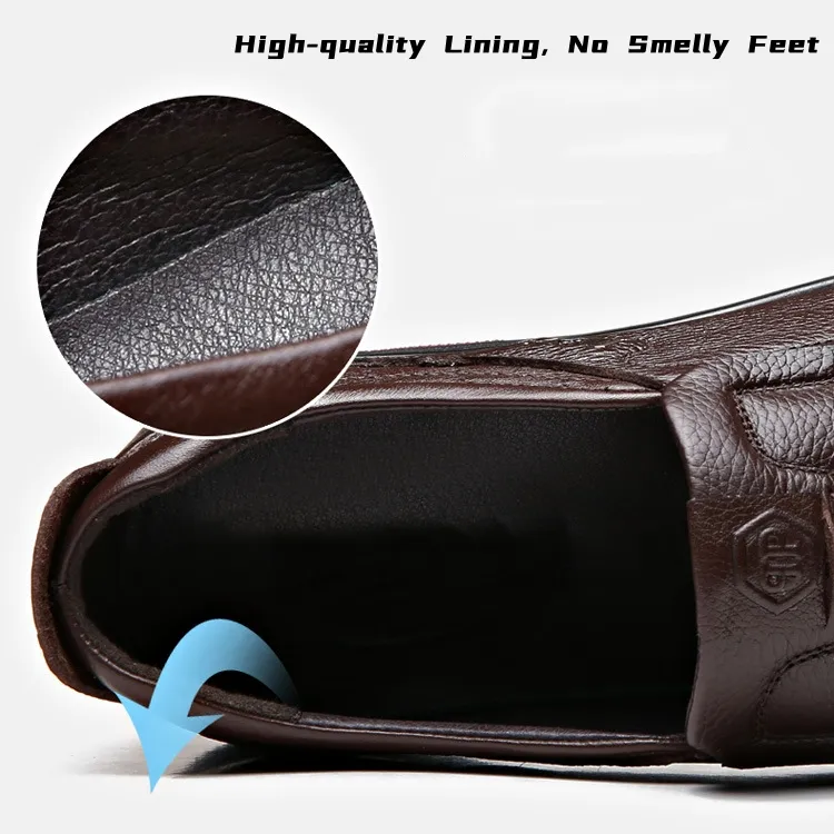 ⏰Promotion - 50% OFF🔥Men's Genuine Leather Soft Insole Casual Business Slip On Loafers