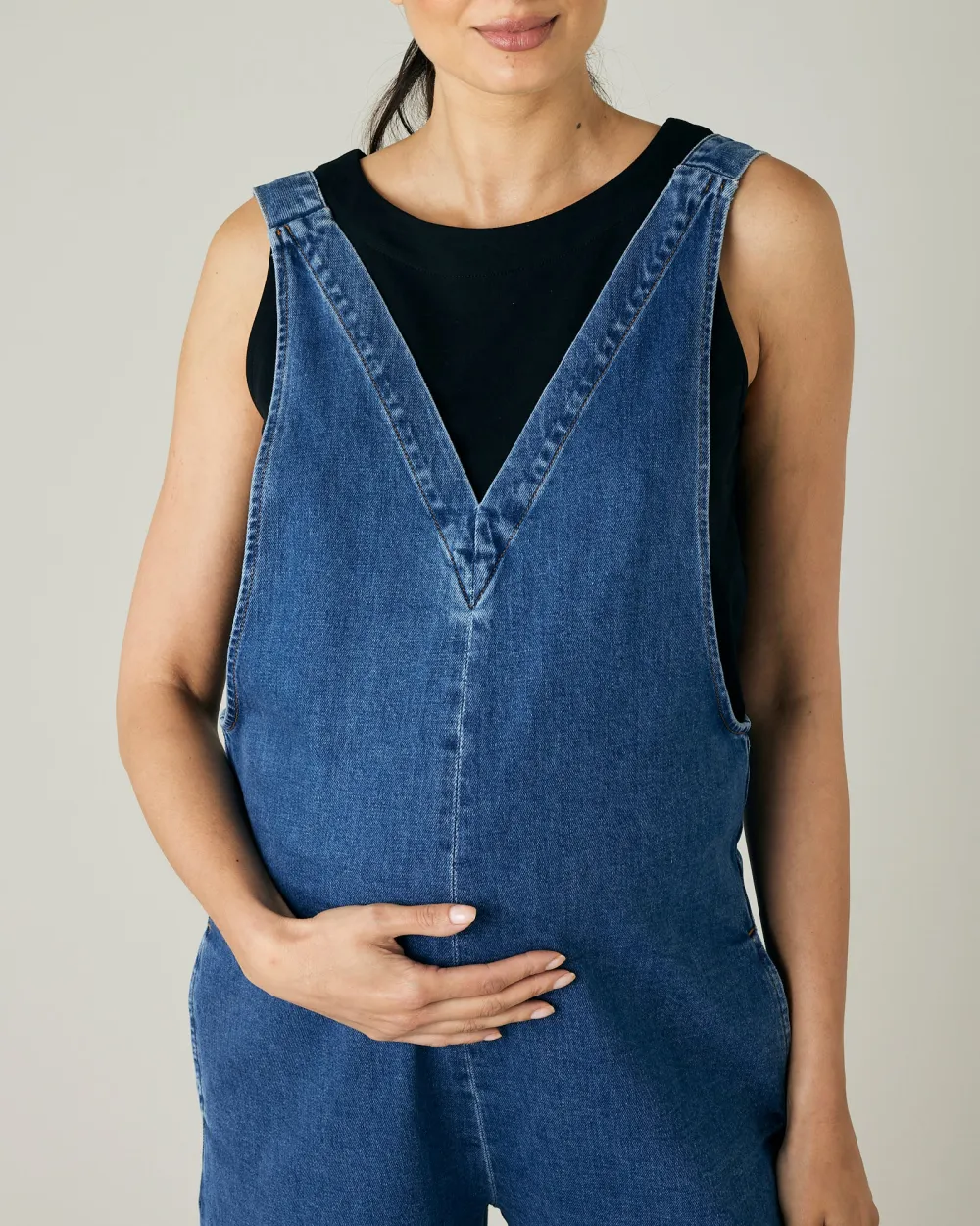 OTTIE MID BLUE DENIM JUMPSUIT