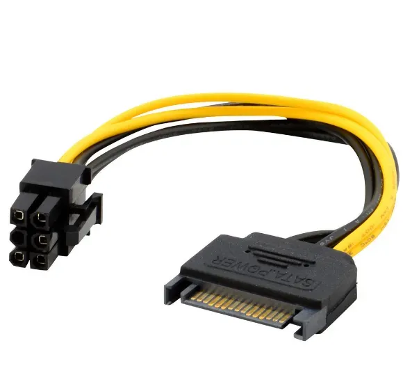 15pin SATA Power to 6pin PCIe PCI-e PCI Express Adapter Cable for Video Card Futural Digital jiu11