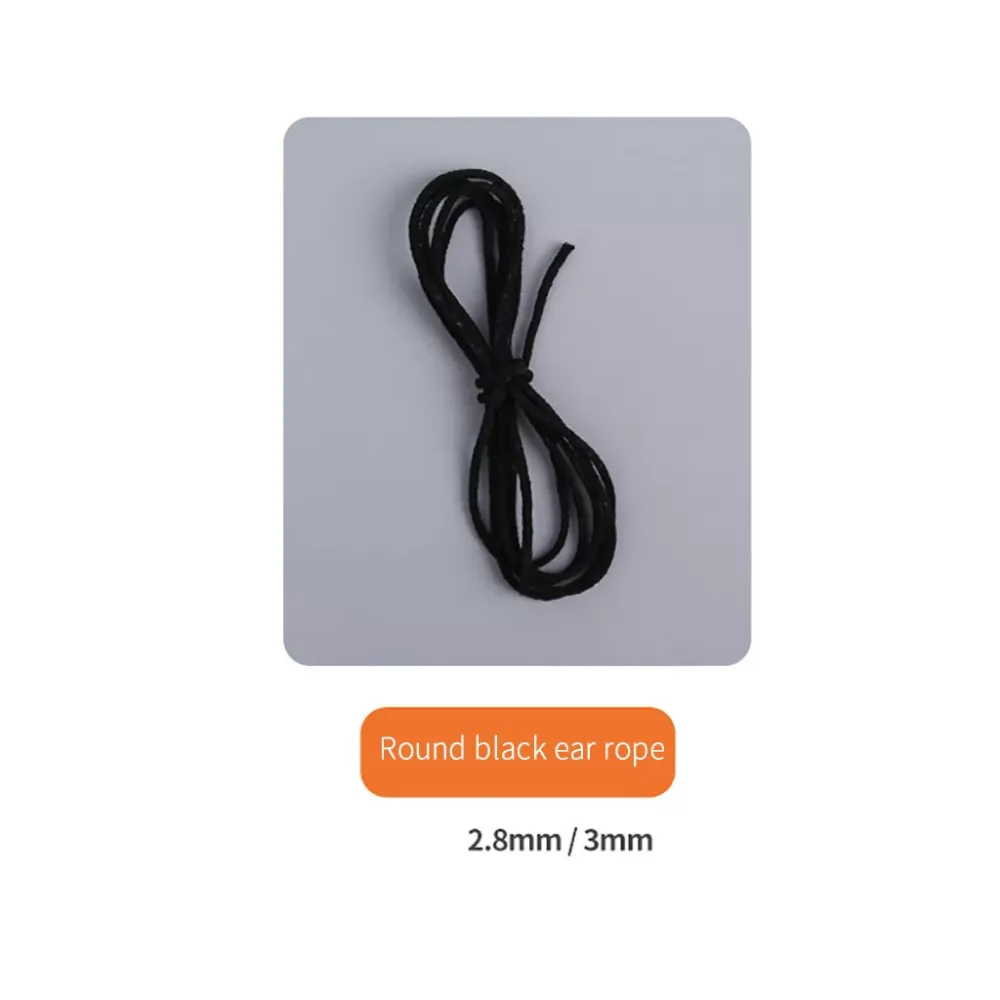 100m Black Rubber For Mask Mask With Nose Wire Bent Handmade Mouth Mask filter Face Mask DIY Accessories Elastic Line