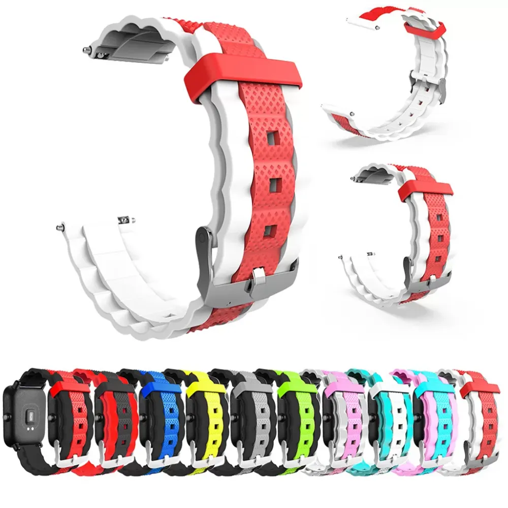 Replacement Silicone Watch Band Straps For Xiaomi Huami Amazfit Bip Youth Watch Quick Release SmartWatch Fashion Accessories