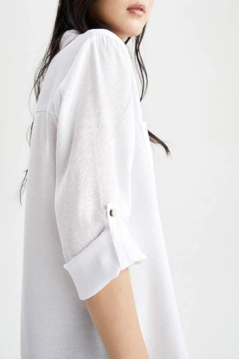 Long Sleeve Pocket Detail Shirt Tunic