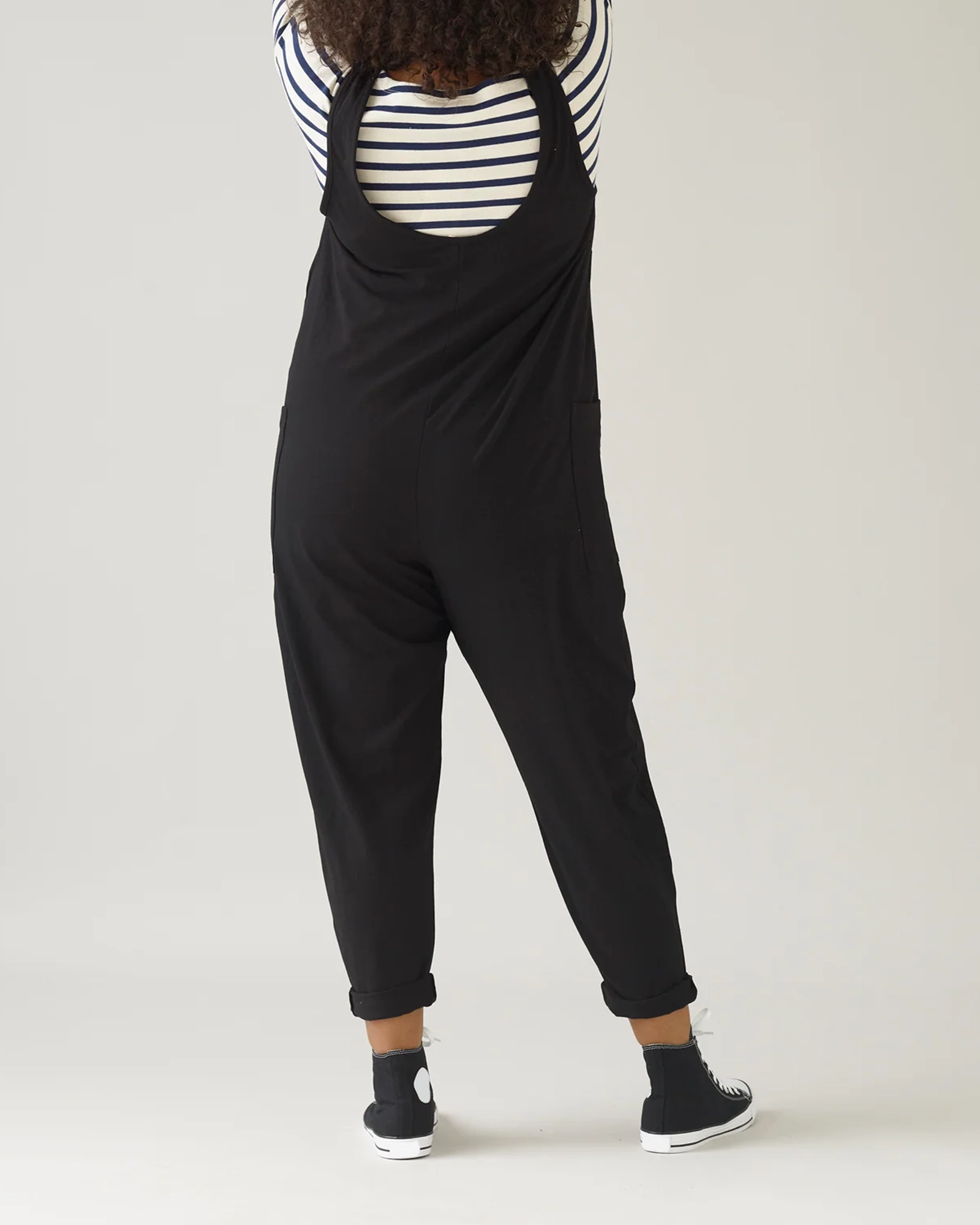 SLIGHT STRETCH JUMPSUIT - BLACK