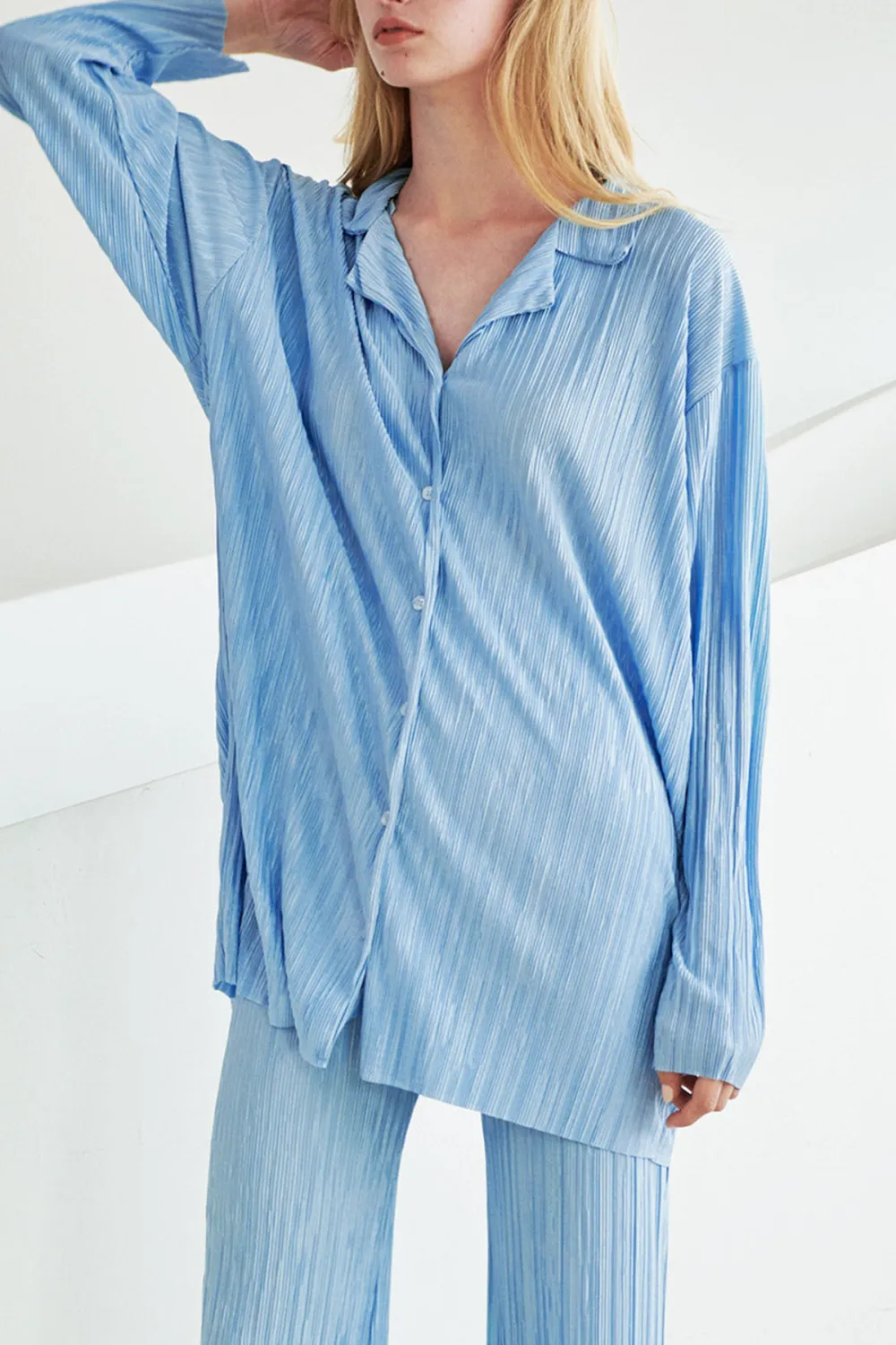 Maria Oversized Plisse Shirt