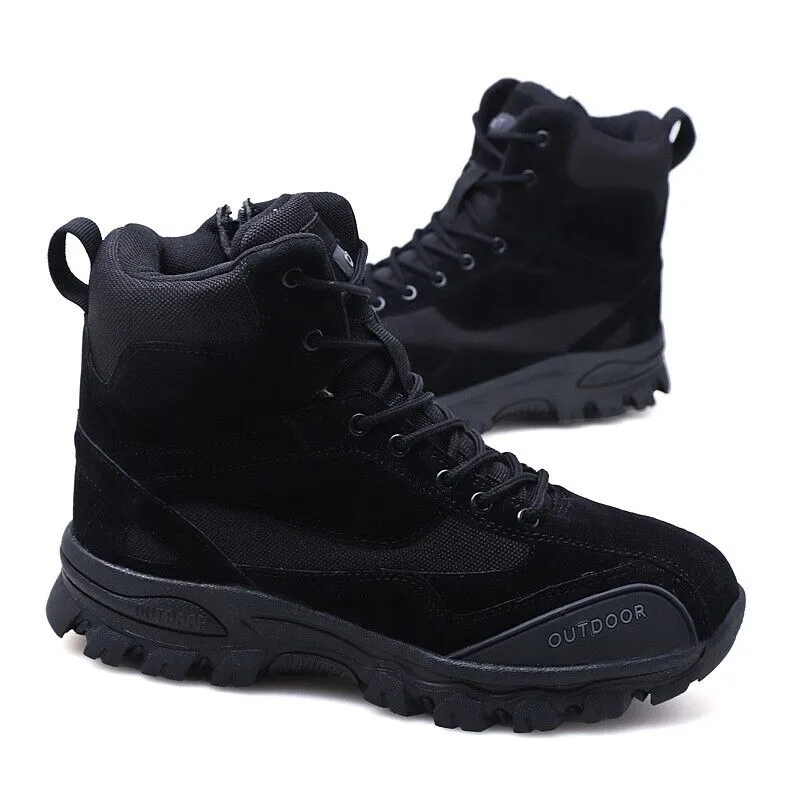 Men Waterproof Safety Work Boots Outdoor Trekking Combat Boots