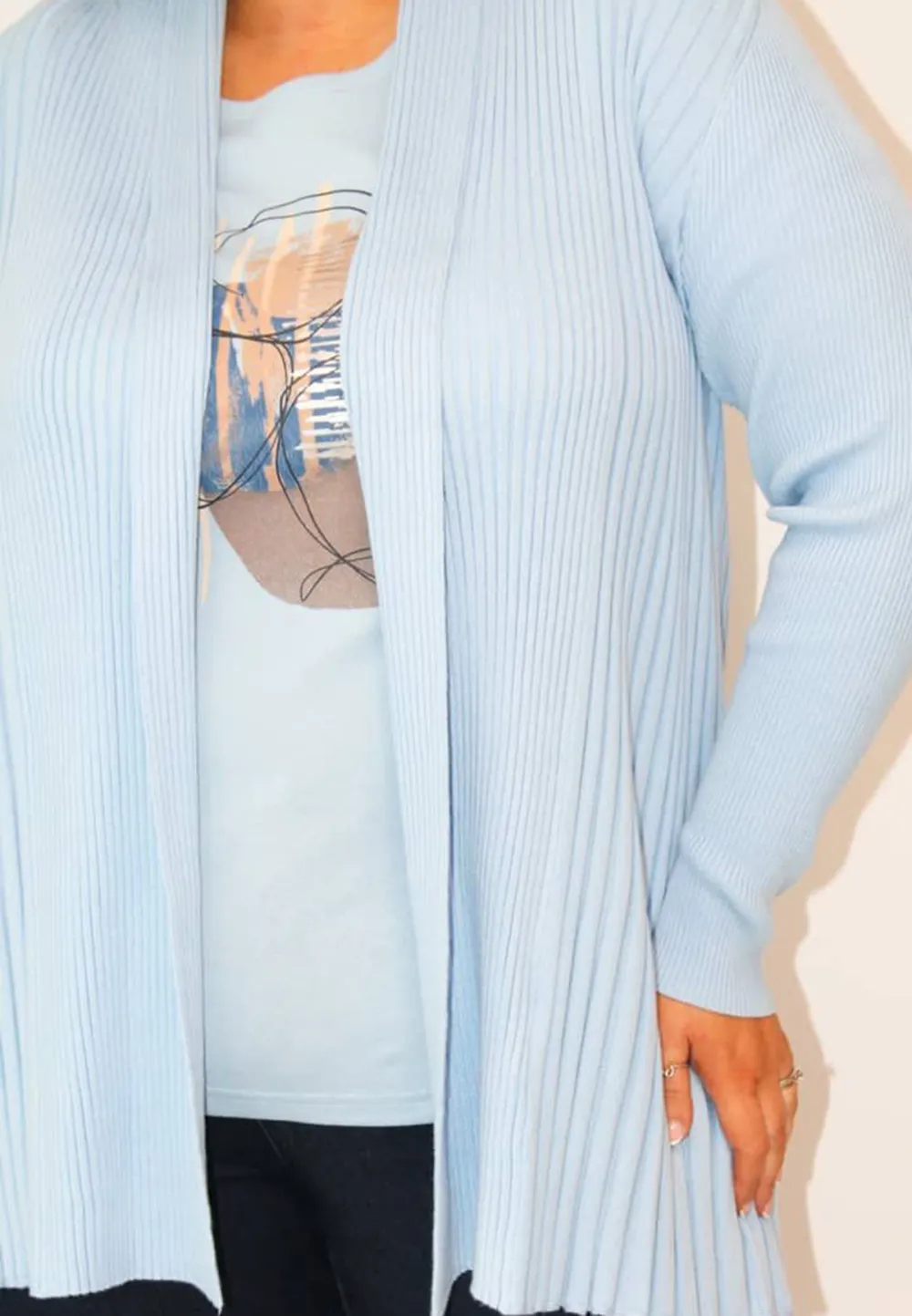 Baby Blue Waterfall Cardigan