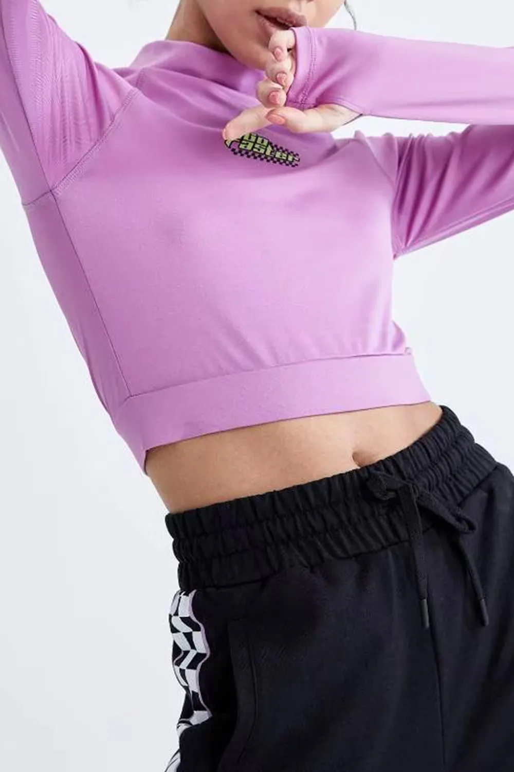 Slim Fit Long Sleeve Crop Top