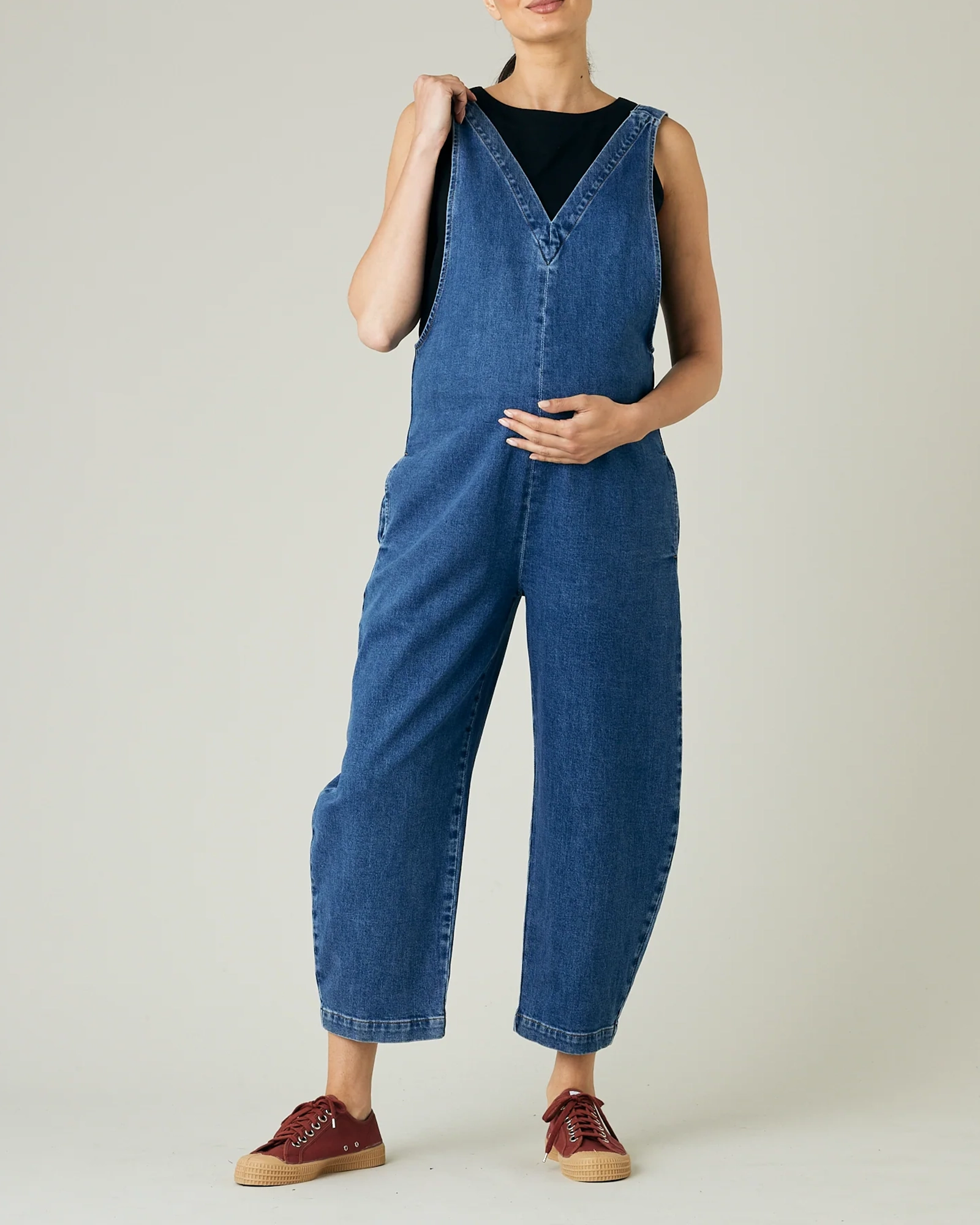 OTTIE MID BLUE DENIM JUMPSUIT