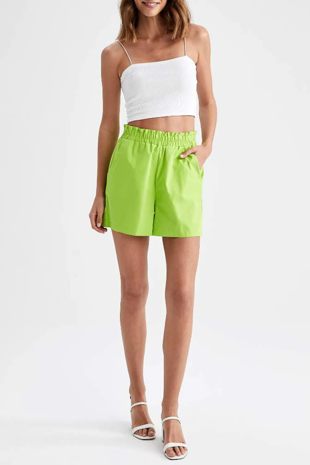 Paperbag Fit Mini Shorts