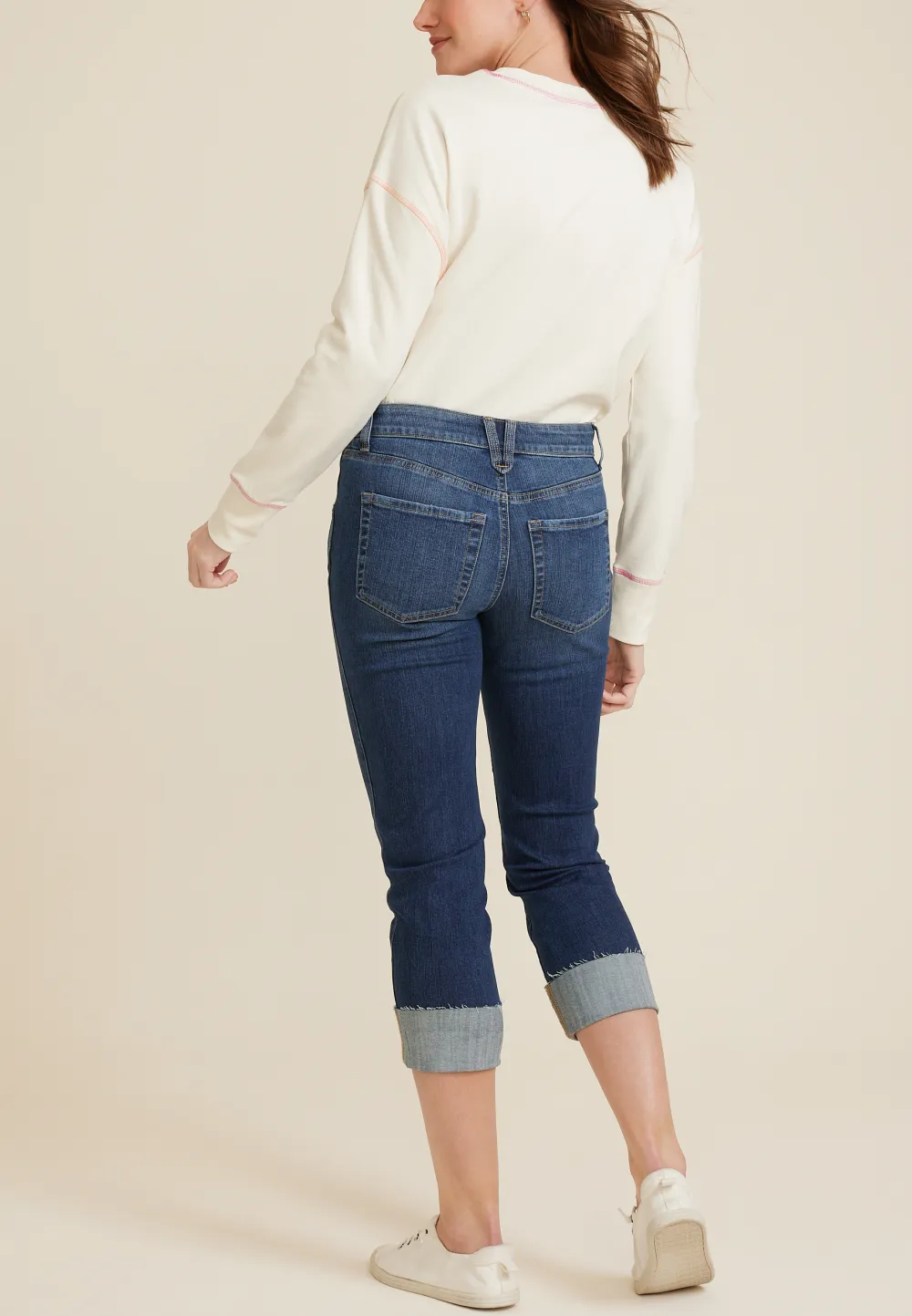 m jeans by maurices™ Classic Mid Rise Straight Cropped Jean