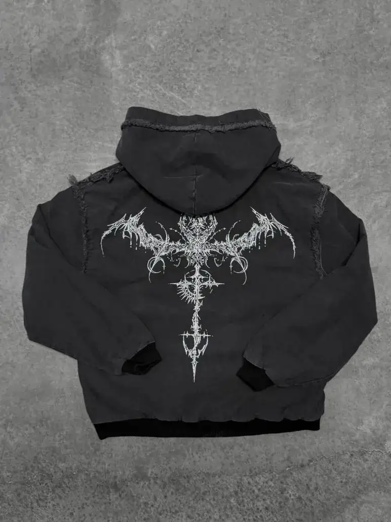 SCARECROW CANVAS ZIP UP HOODIE