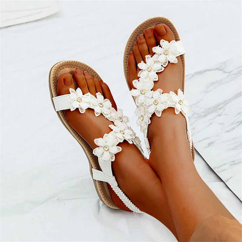 Cilool  Bohemian Style Vintage Classic Floral Sandals