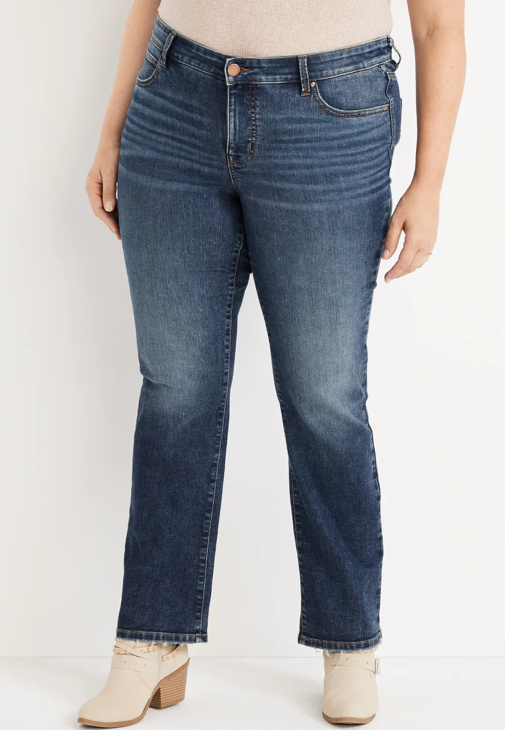 Plus Size Everflex™ Slim Boot Mid Rise Jean