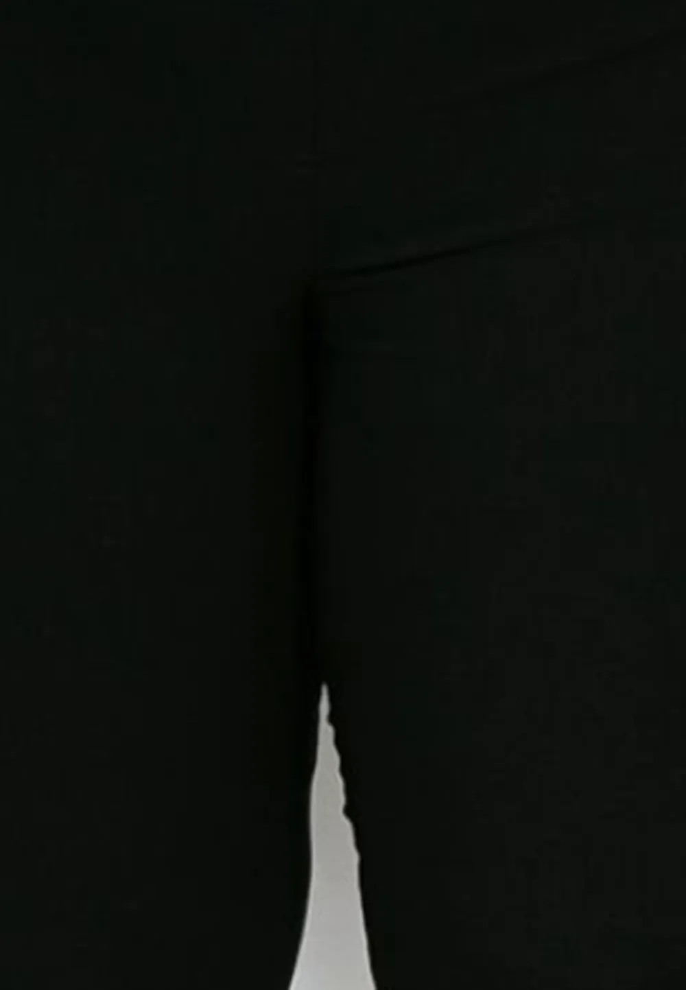 Black Elasticated Crop Trousers