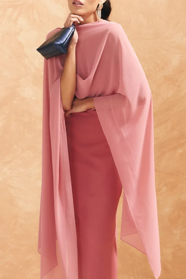 Pink Solid Color Tosca Shawl