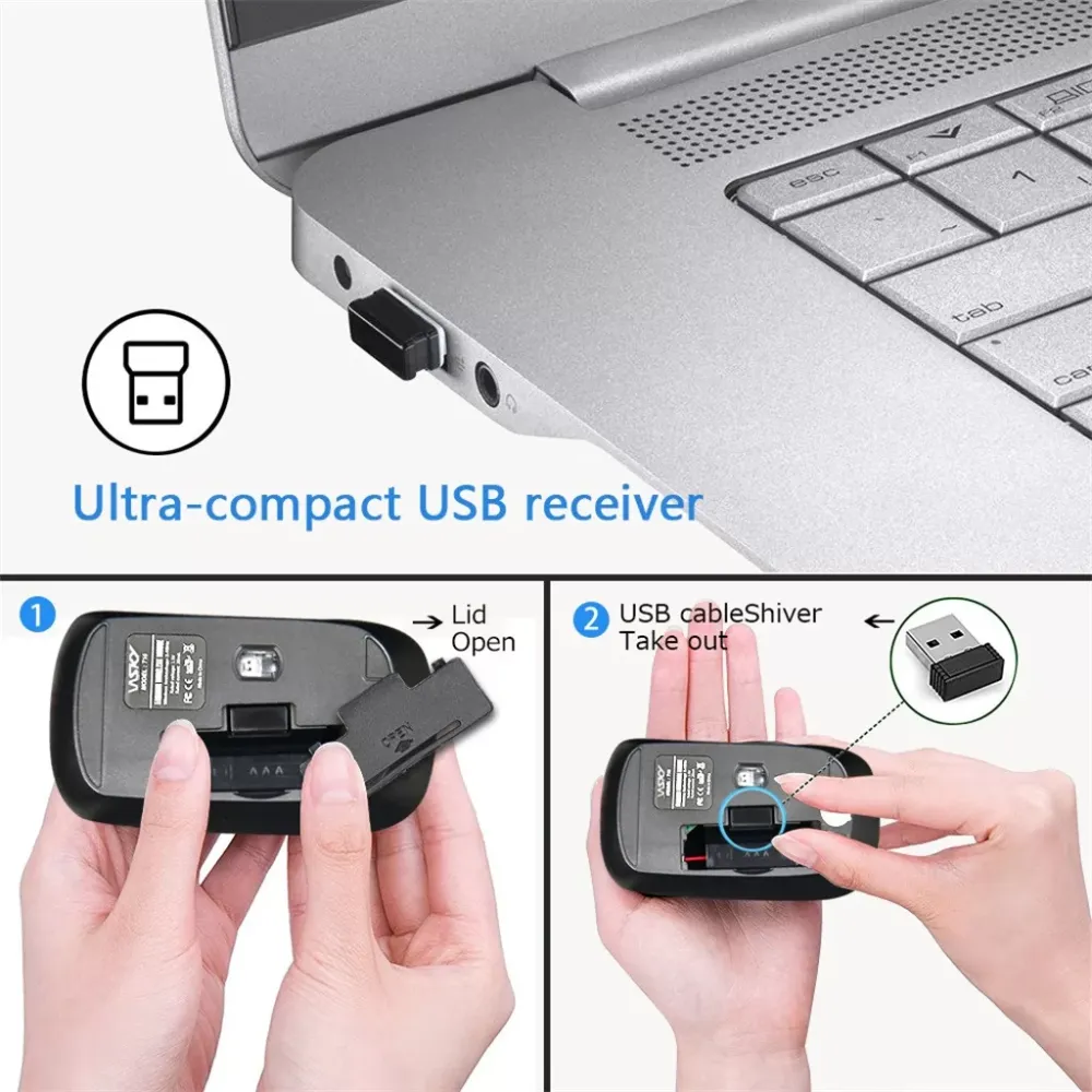 ZERODATE T16 Wireless Mouse USB Receiver Optical Sensor For PC Laptop Tablets Computer PC Gamer Desktop Laptop Accessories