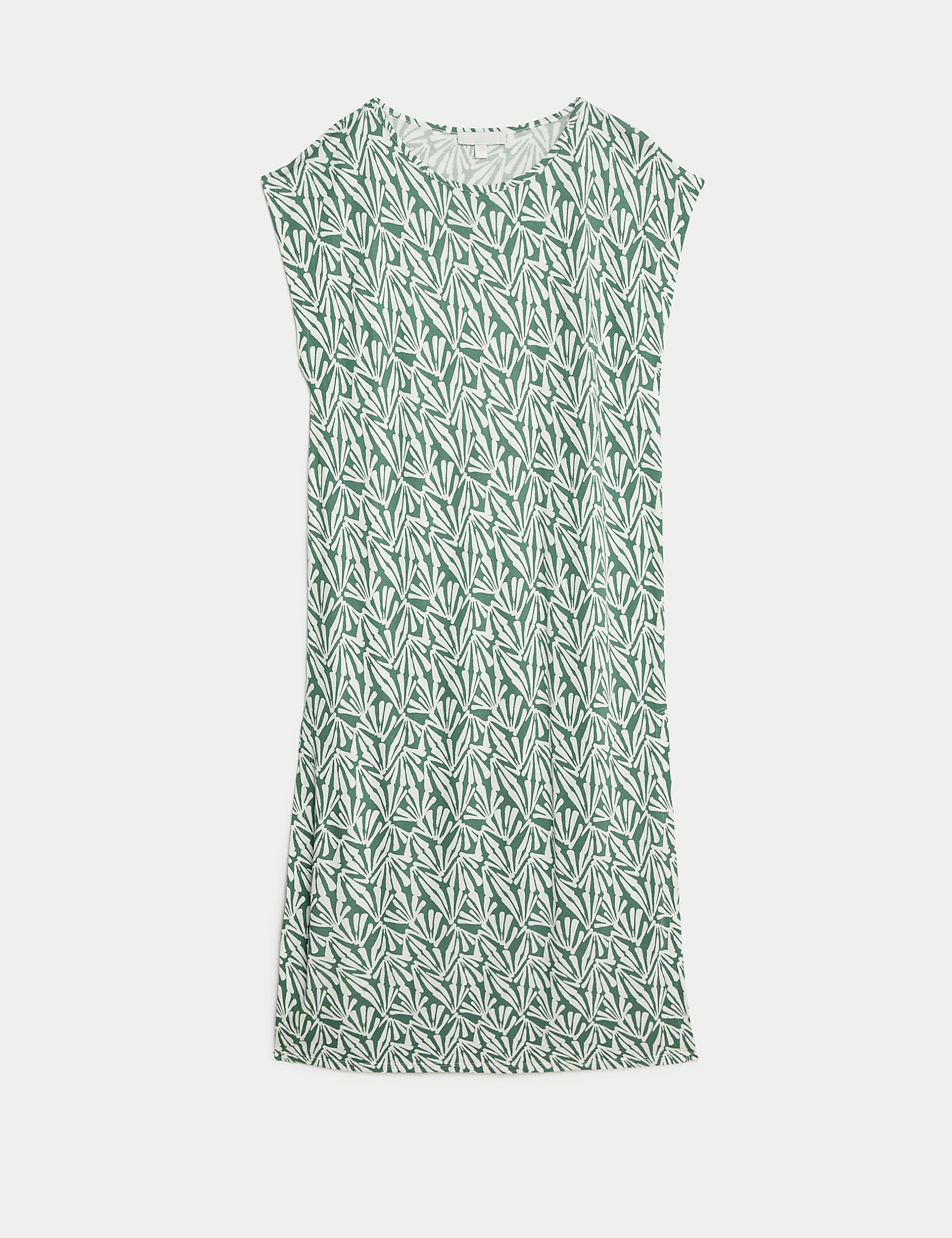 Jersey Printed Midi Relaxed Shift Dress