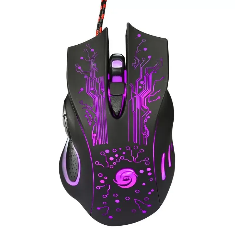 3200DPI LED Optical 6D USB Wired Gaming Game Mouse Pro Gamer Mice For PC 6 buttons with scroll wheel 5 million cycle