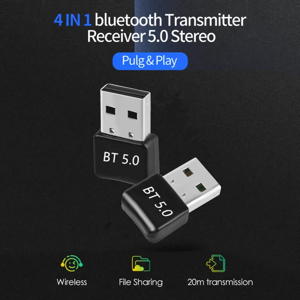 Bluetoth Adapters Receiver Transmitters Office Caring Dongle Wireless Music USB Computer Supplies for PC Speaker