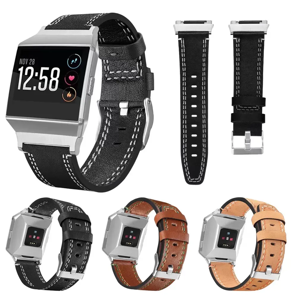 Fashion Luxury Leather Replacement Accessories Wristband Straps For Fitbit Ionic Sports Bracelet Fashion Wristband Gift