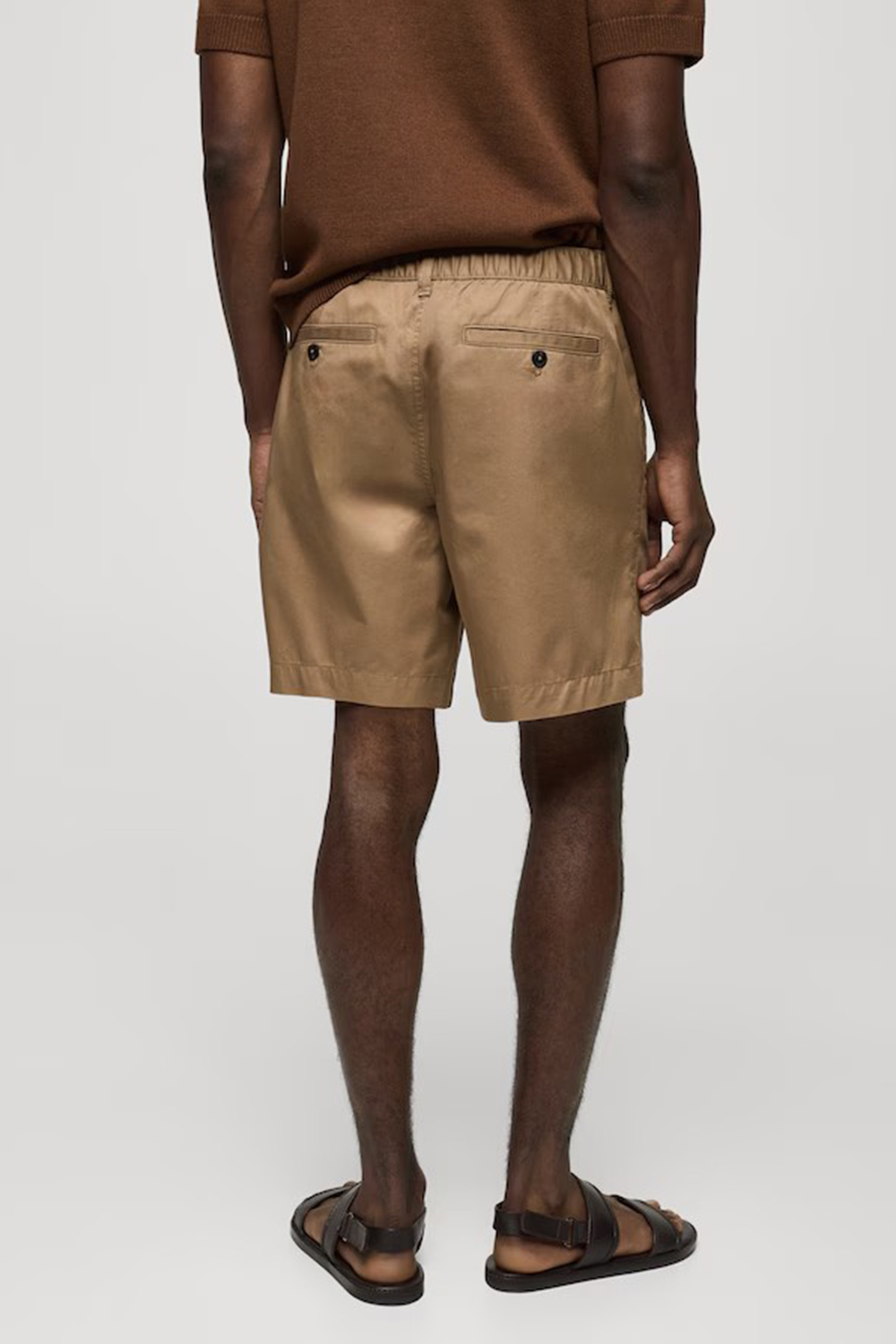 100% cotton drawstring bermuda shorts