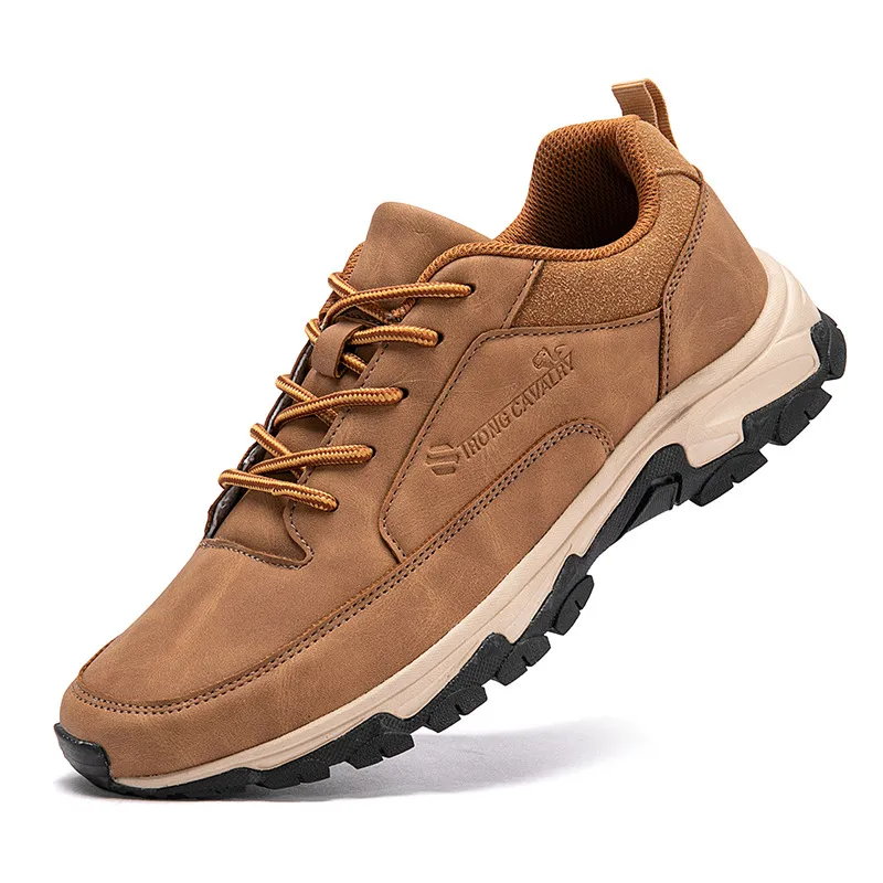 Men's shoes leather waterproof sneakers