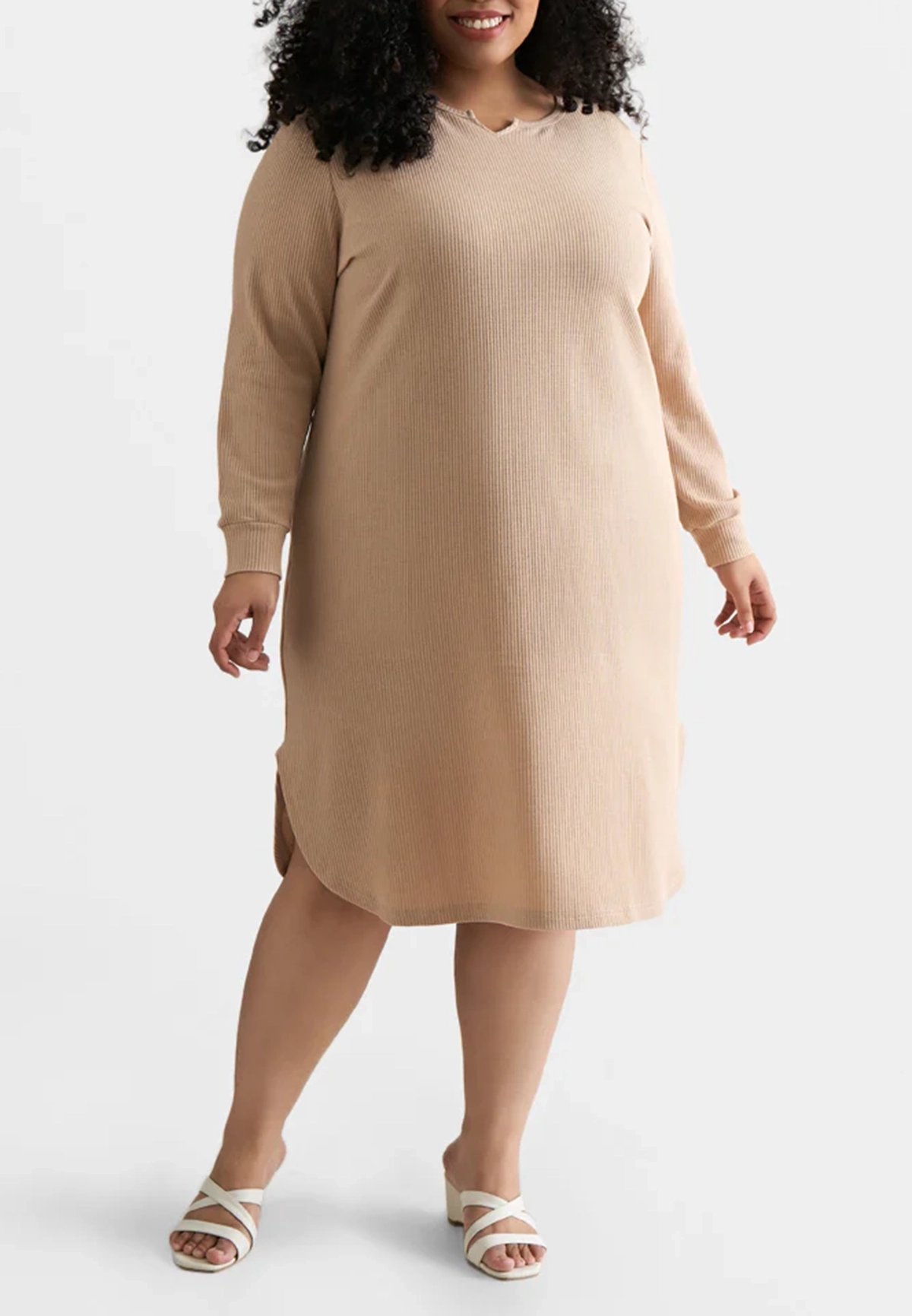 Willow Waffle Long Tunic Dress