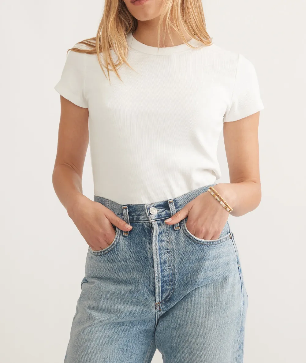 Lexi Rib Sun In Crew Tee