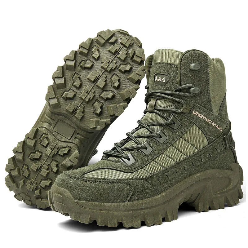 Waterproof and Puncture Resistant Men's Orthopedic Support Combat Hiking Boots - Improve outdoor mobility and relieve pain