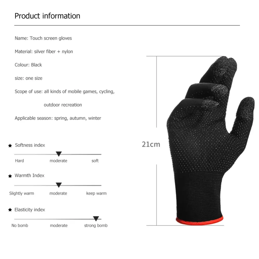 Anti Slip Knit Touch Screen Gloves Breathable Sweatproof Thermal Gloves,Suitable for game gloves, riding gloves, climbing gloves