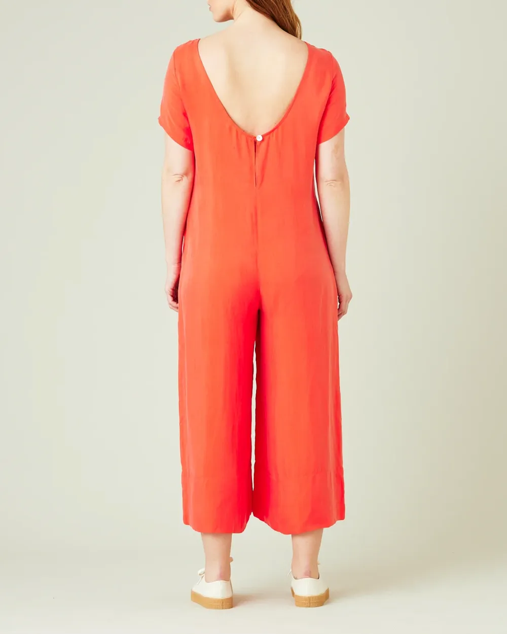 CELINE CORAL CUPRO JUMPSUIT