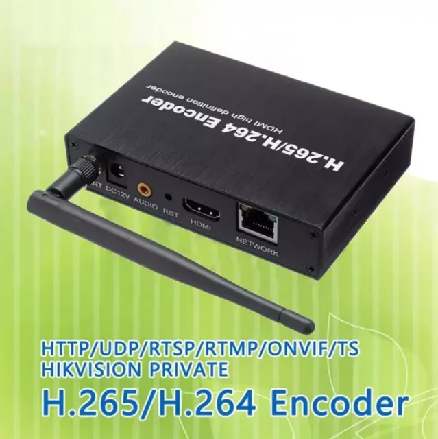 H.265 H.264 HD Video Audio Wifi Encoder IPTVs RTSP RTMP ONVIF HD Encoder H265 For Live Streaming Broadcast