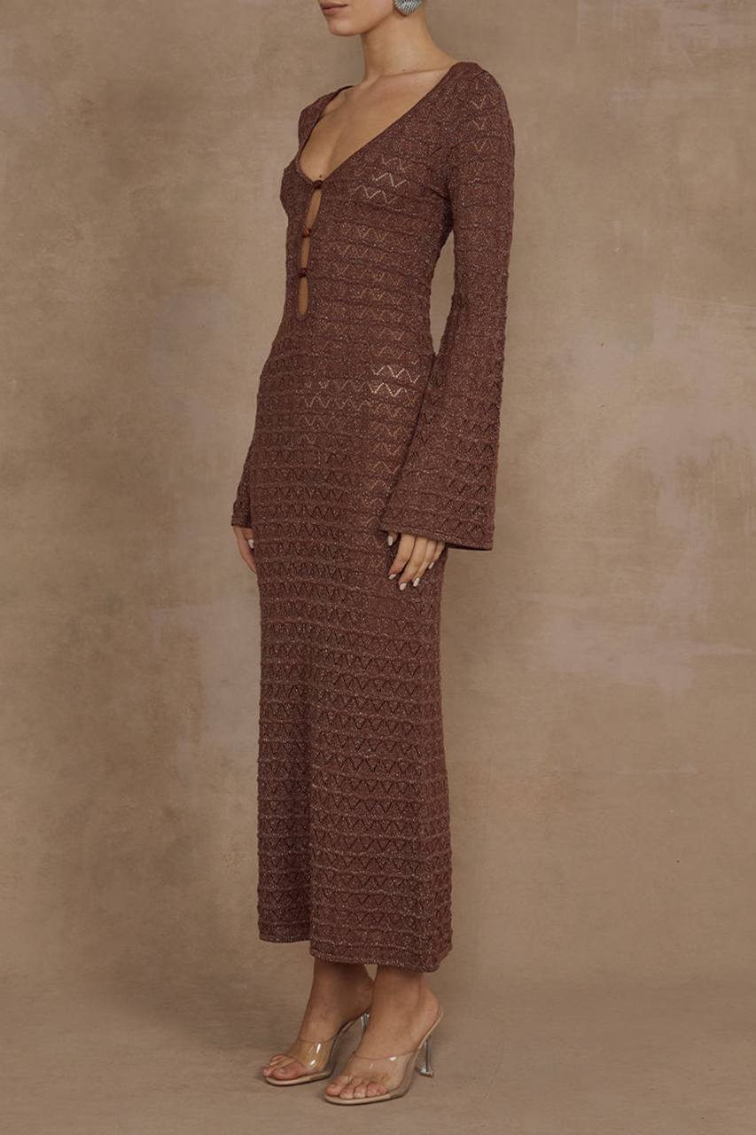 Relaxed Comfort Knit Midi Dress