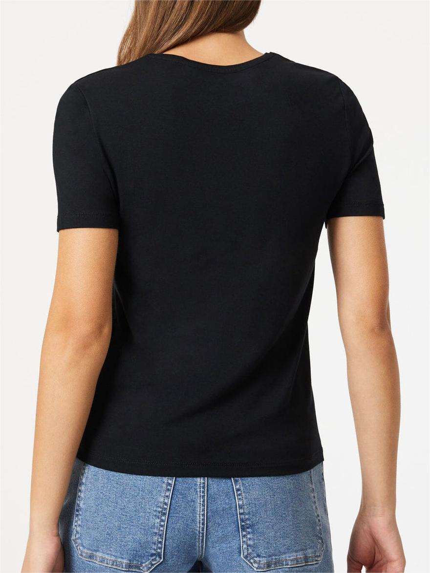 Luxe Crew Neck Black T-Shirt