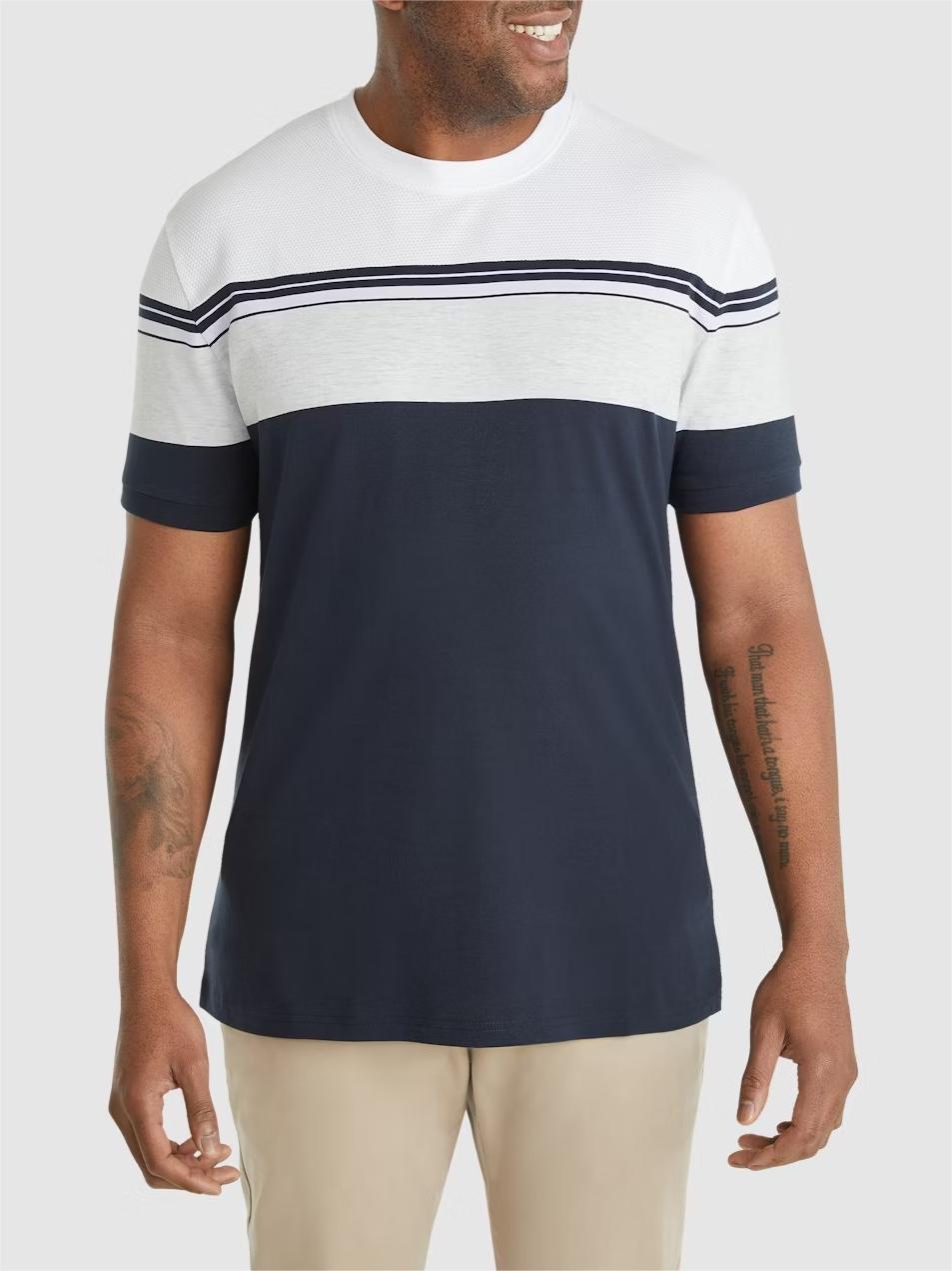 INK JOE TEXTURED STRIPE TEE