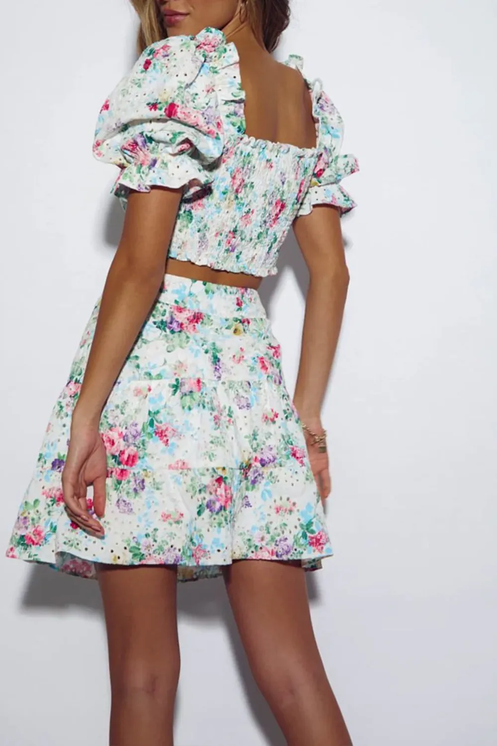 Bahama Skirt (White Floral)