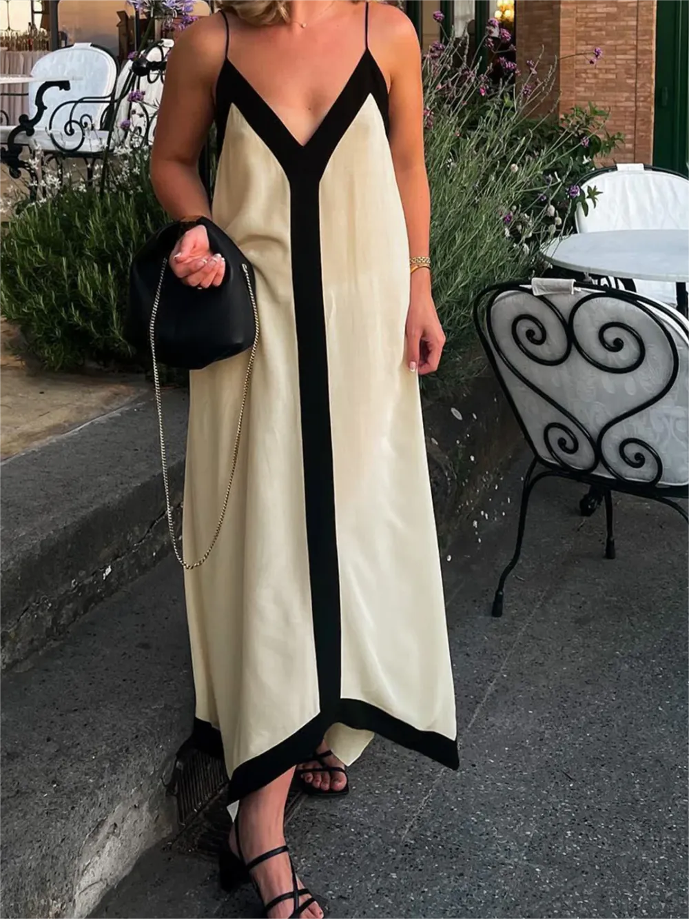 Sicily Old Money Aesthetics Slip Long Dress