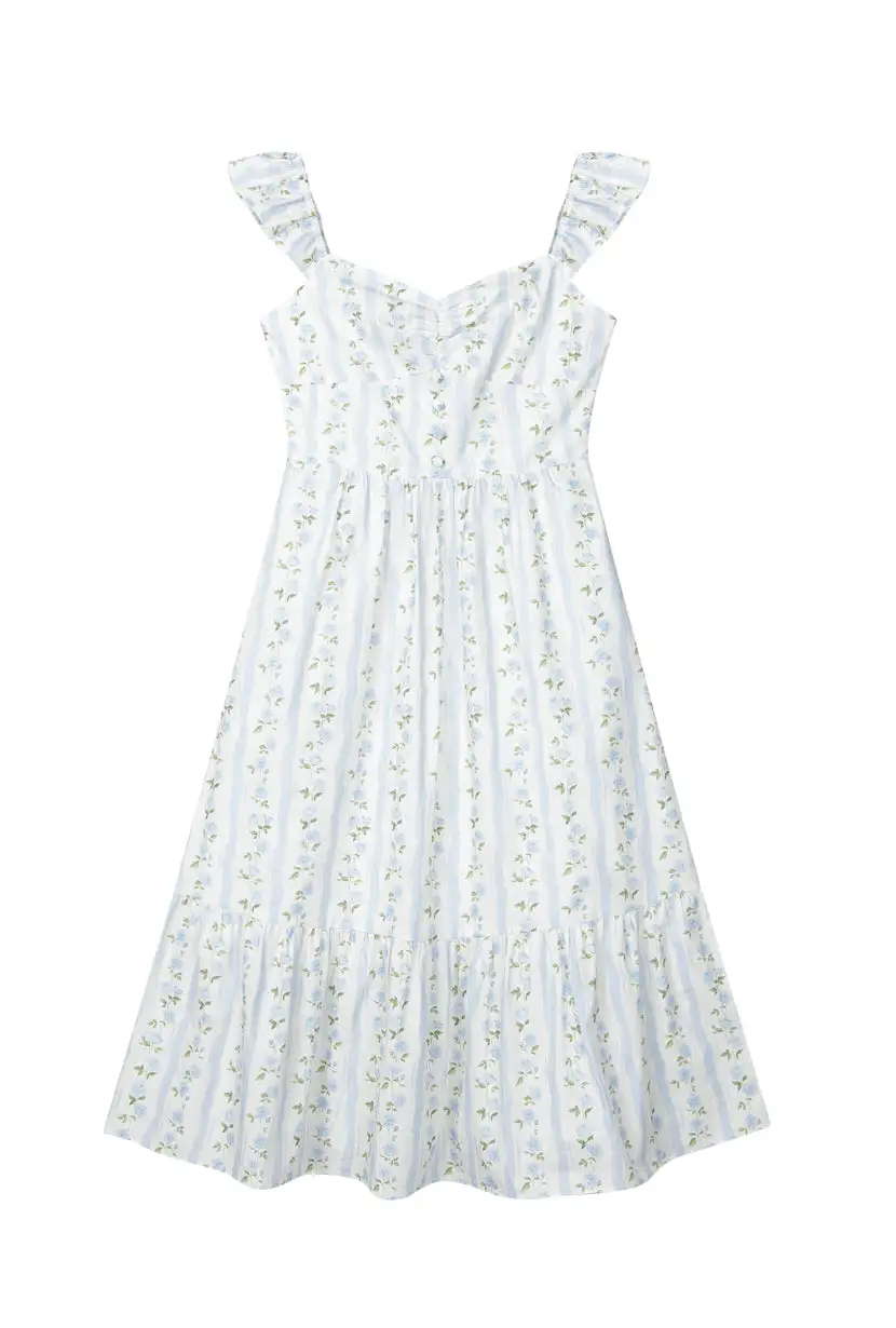 Lettie Dress - White Garden