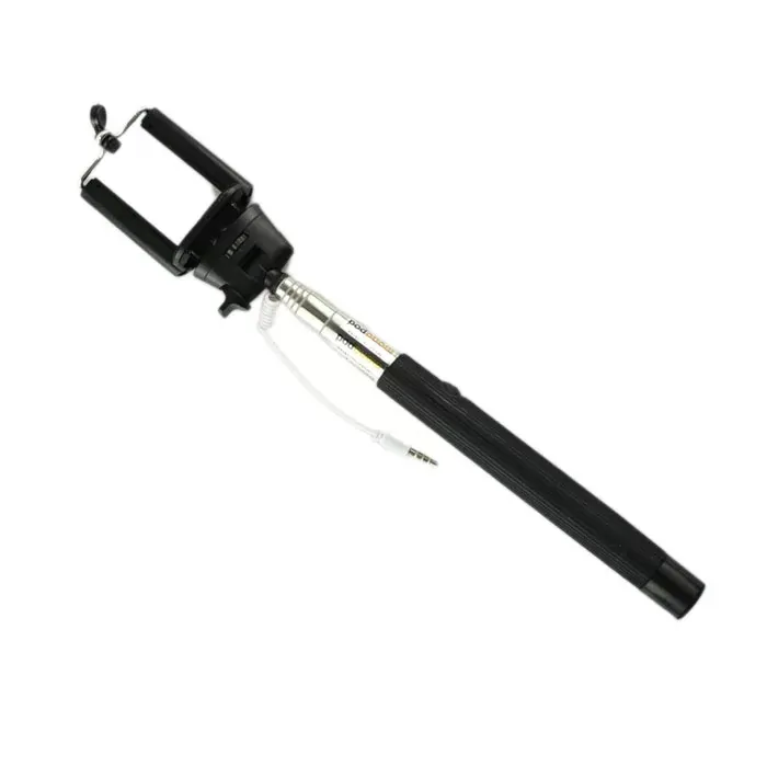 Selfie Monopod Extendable Stick Cable Take Pole Handheld Holder w/ Remote Button