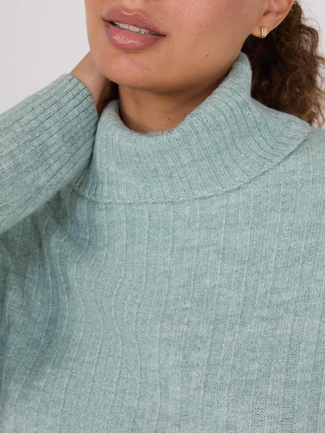 Ribbed Turtleneck Sweater