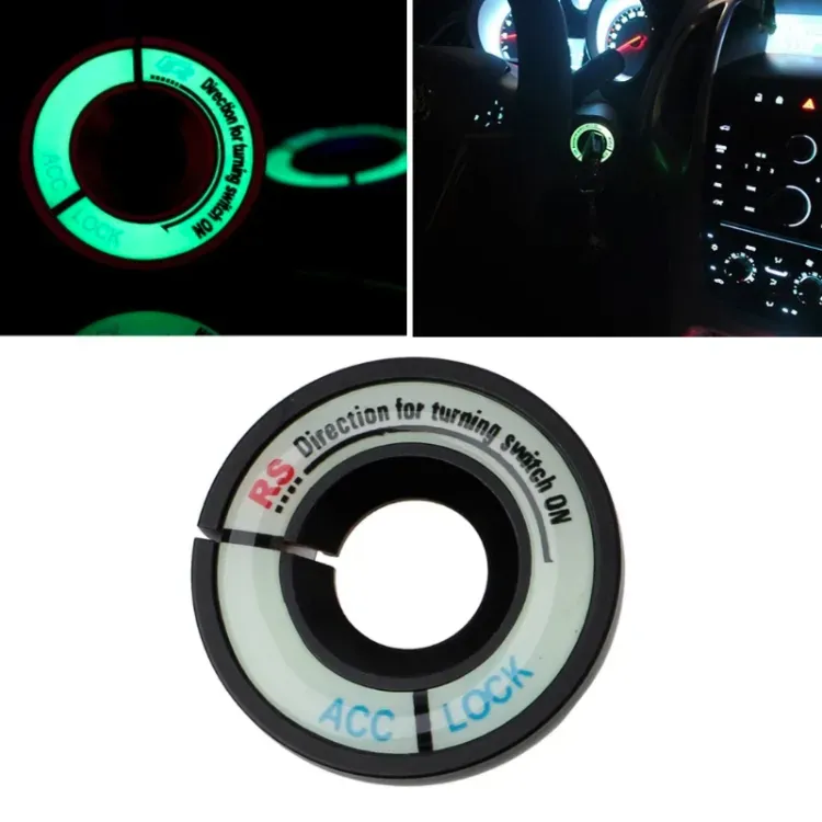 FS Luminous Ignition Key Hole Ring Switch Decor Sticker For Skoda Octavia Fabia YETI VW Passat Bora POLO GOLF 6 Jetta MK5 MK6