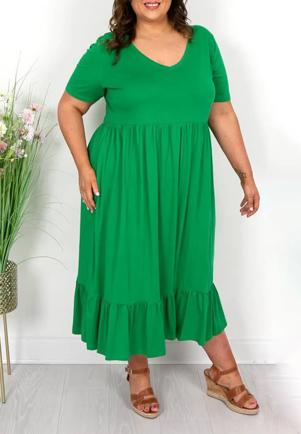 Green Cotton Dress