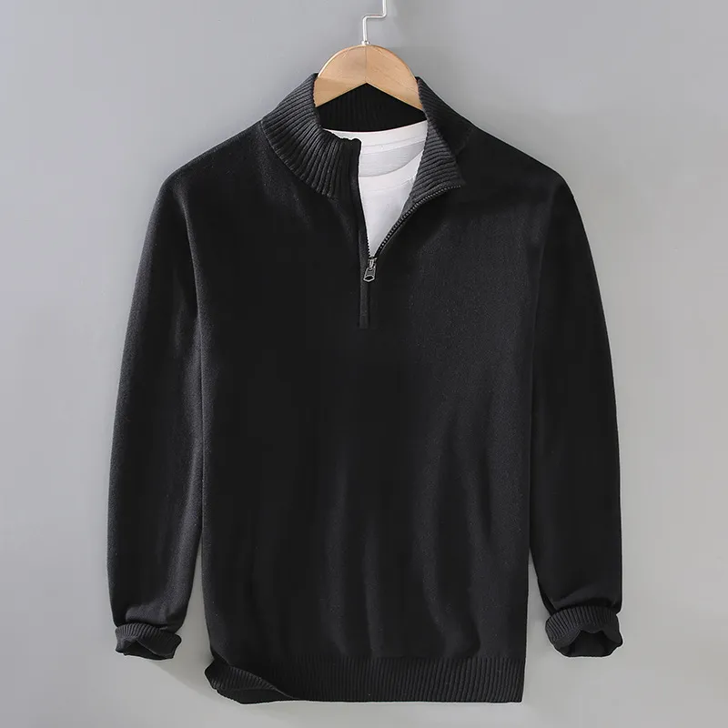 REFINEDELEGANCE HALF-ZIP PRECISION SWEATER FOR MEN