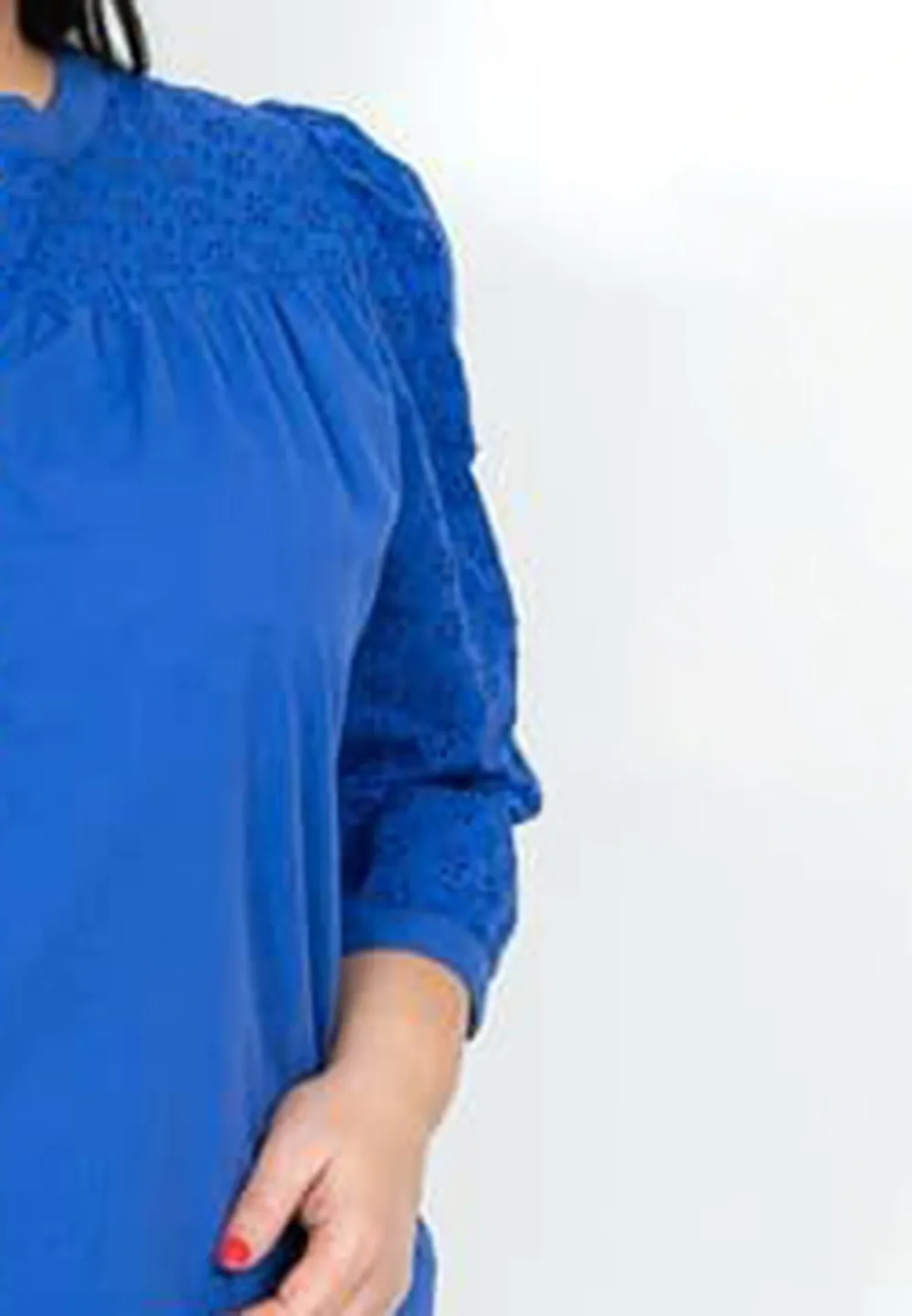 Royal Blue Crochet Detail Top