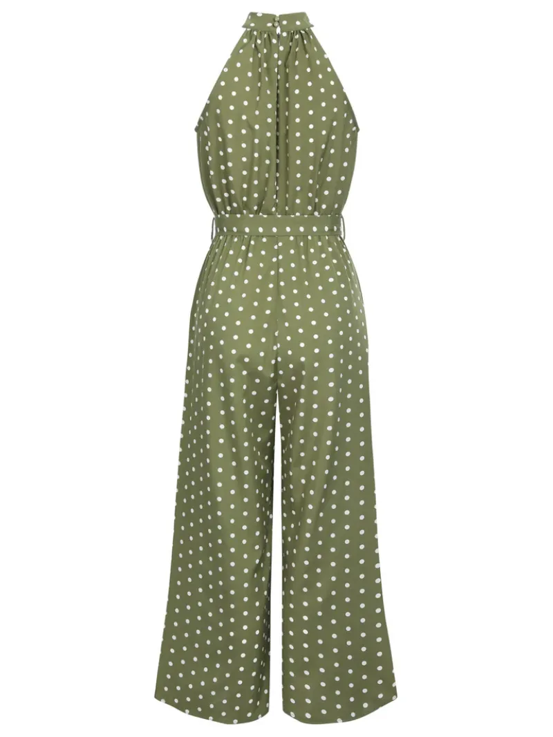 1930S POLKA DOT BELT JUMPSUIT