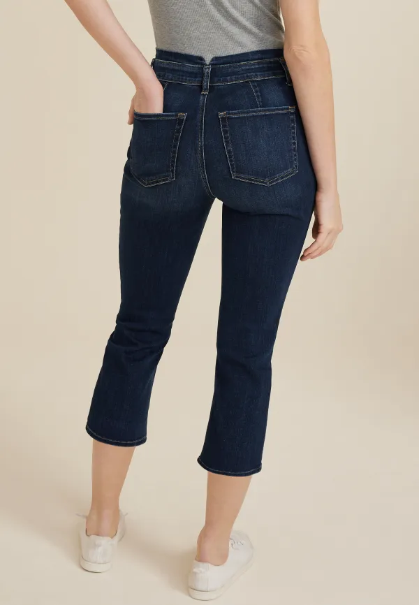 m jeans by maurices™ Cool Comfort High Rise Curvy Stacked Waist Cropped Jean