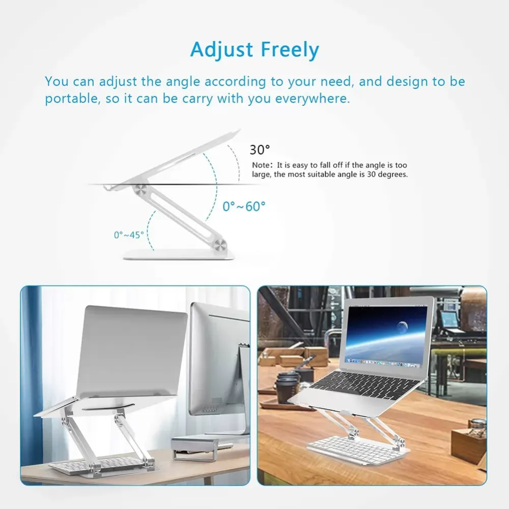 inches Computer Stand Crative Mobile Phone Aluminum Alloy Laptop Stand Height Adjustable Notebook Holder Bracket Rack