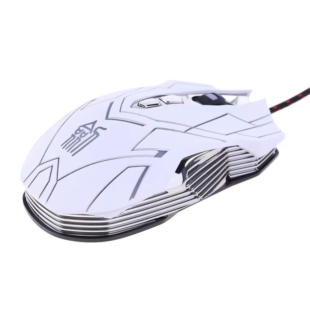 Ergonomic design 3200dpi adjustable professional game mouse, 10 key programmable four-color breathing lamp anti-skid,for pc